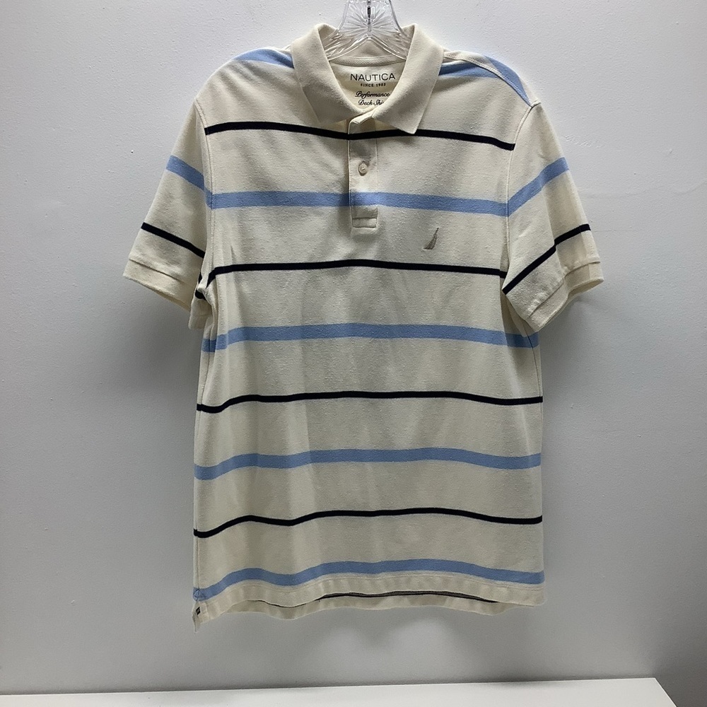 Nautica Mens Striped Polo Size Medium (Preowned)